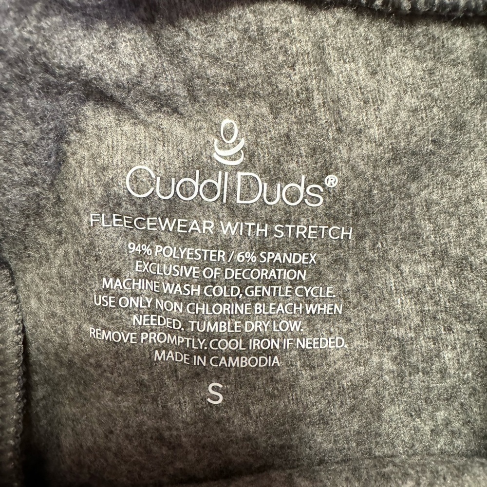 Cuddl Duds Gray Fleece Leggings - Picture 3 of 5